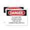 Signmission D-Class Fire Extinguisher For Use On Combustible Danger Sign, Vinyl Decal, 14in x 10in, 2PK OS-2PACK-DS-D-1014-L-2377 - alternate 1